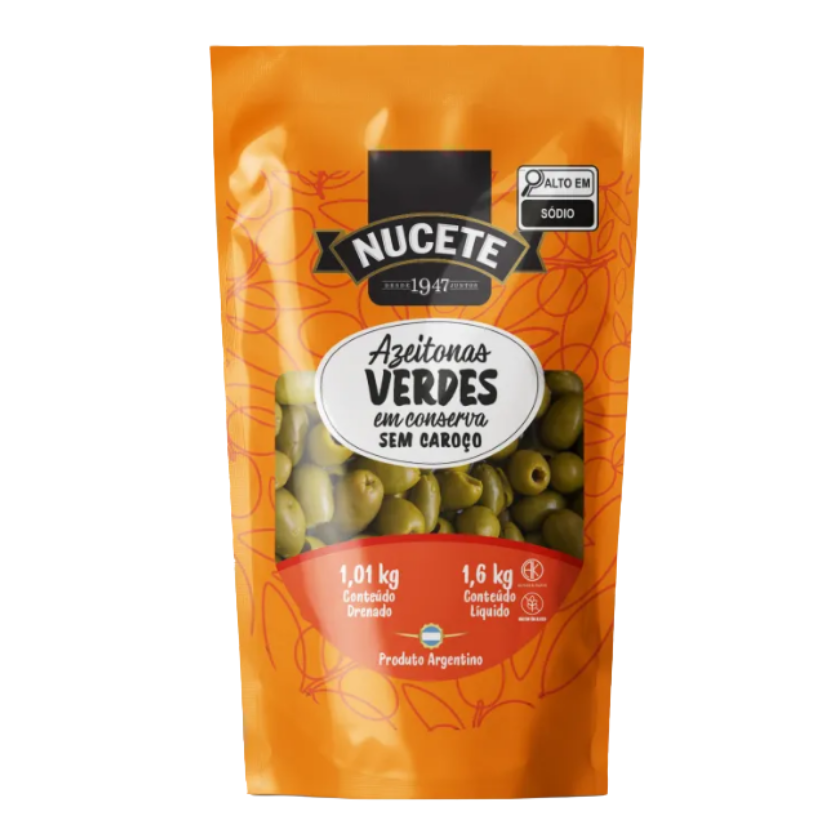 AZEITONA VERDE SEM CAROCO NUCETE 1,01KG