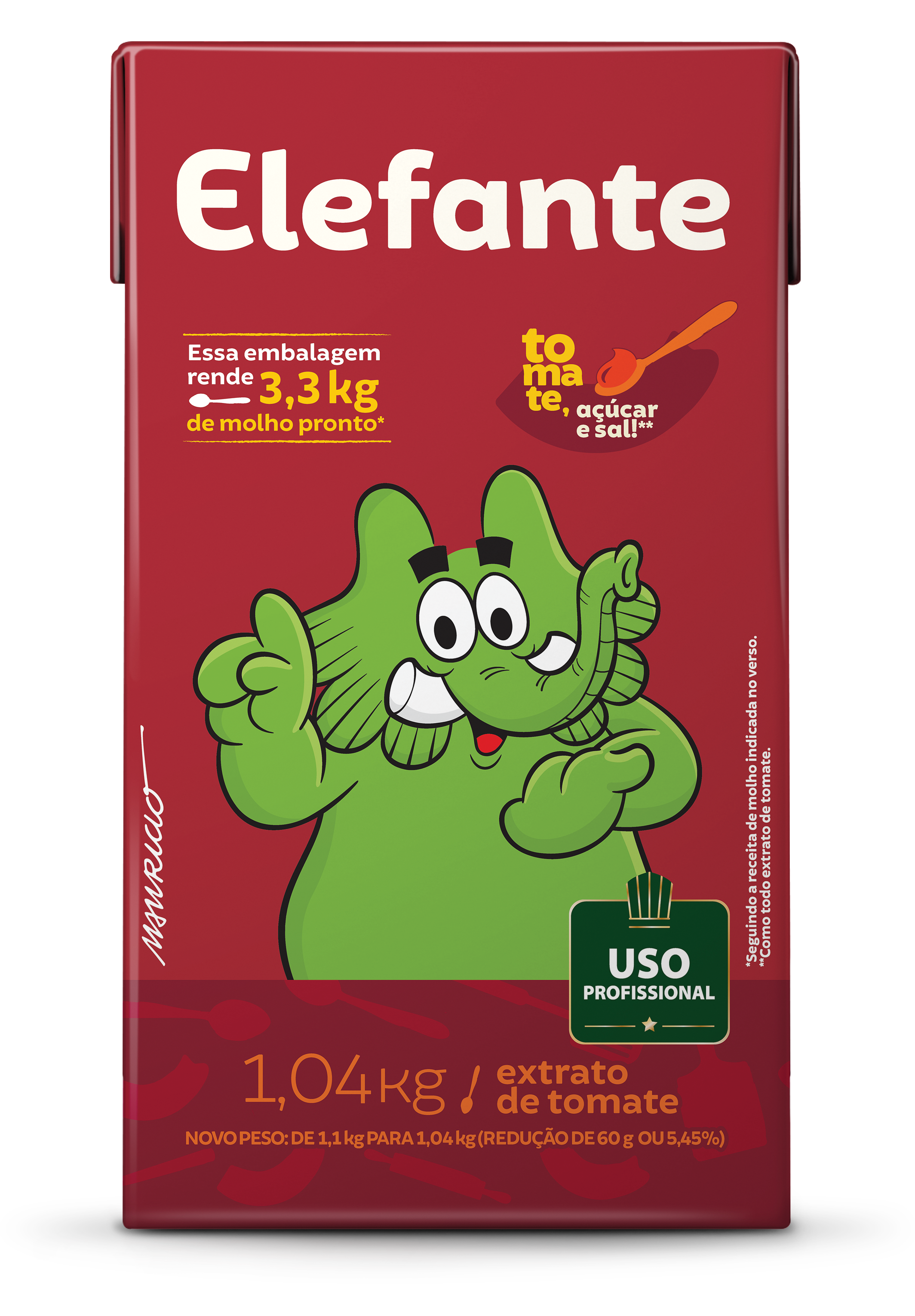 EXTRATO TOMATE ELEFANTE 1,04KG TP