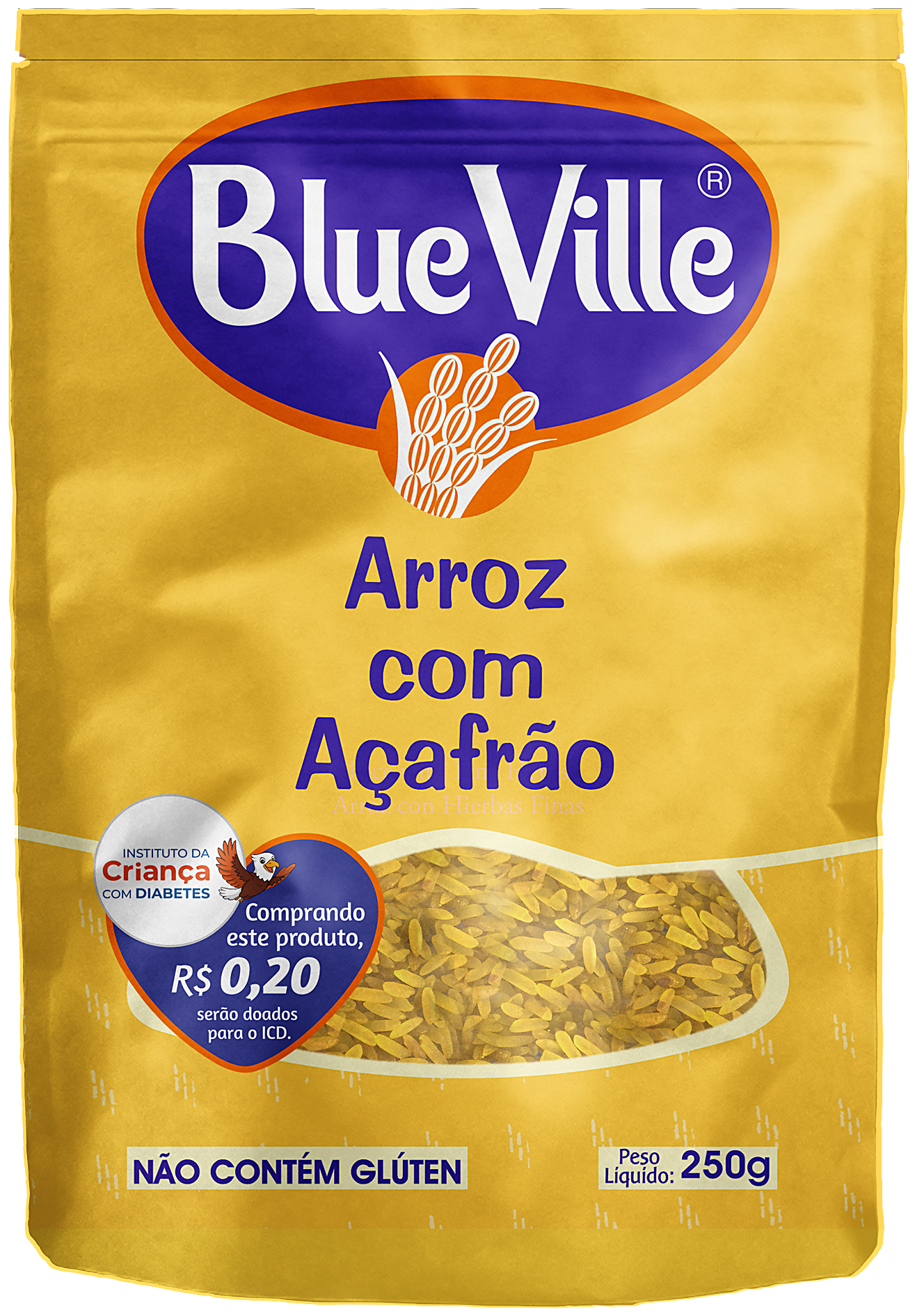 ARROZ BLUE VILLE COM AÇAFRÃO 250G