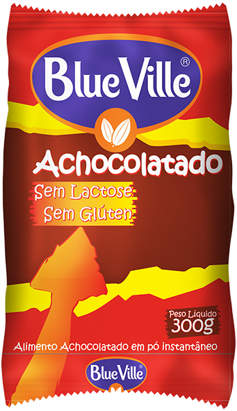 ACHOCOLATADO EM PÓ BLUE VILLE SEM LACTOSE SEM GLUTEM 300G