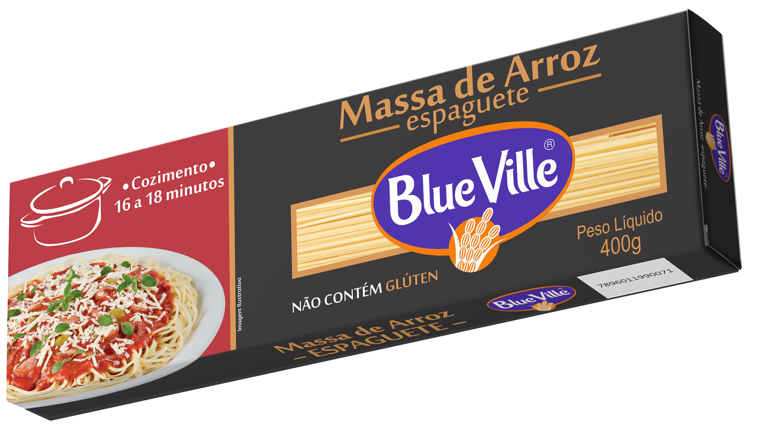 MASSA DE ARROZ BLUE VILLE ESPAGUETE 400G