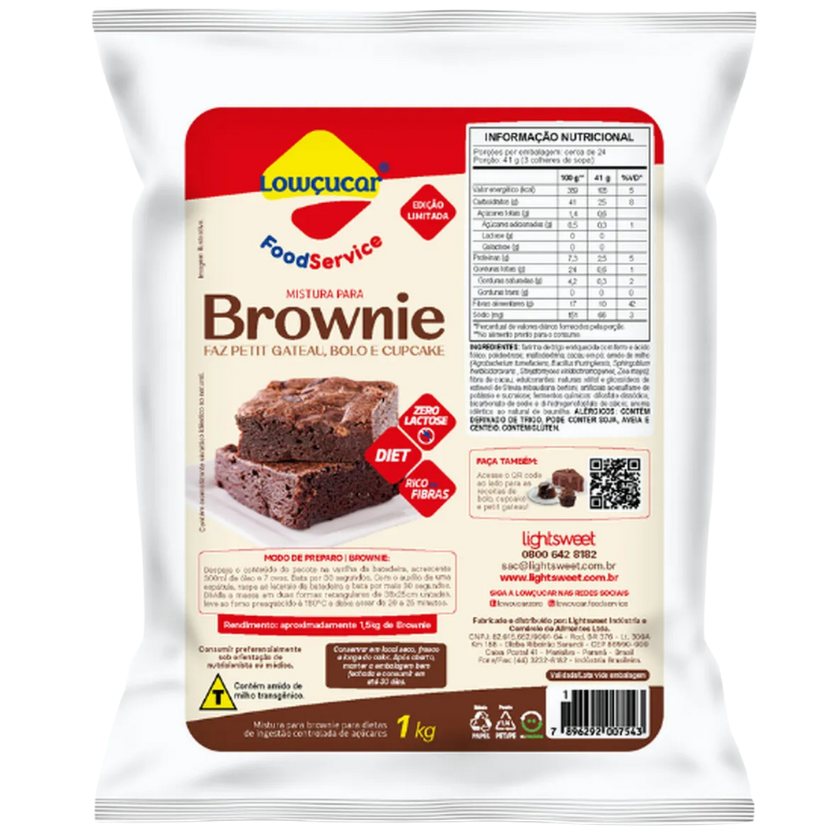 MISTURA PARA BROWNIE LOWÇUCAR DIET 1KG