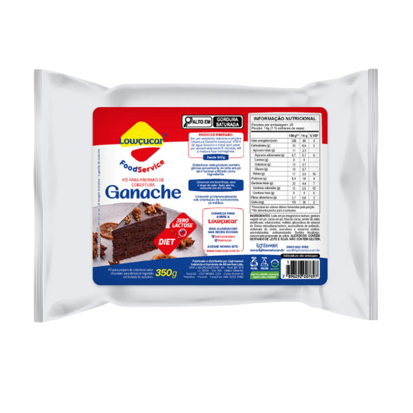 MISTURA PARA GANACHE LOWÇUCAR 350 G