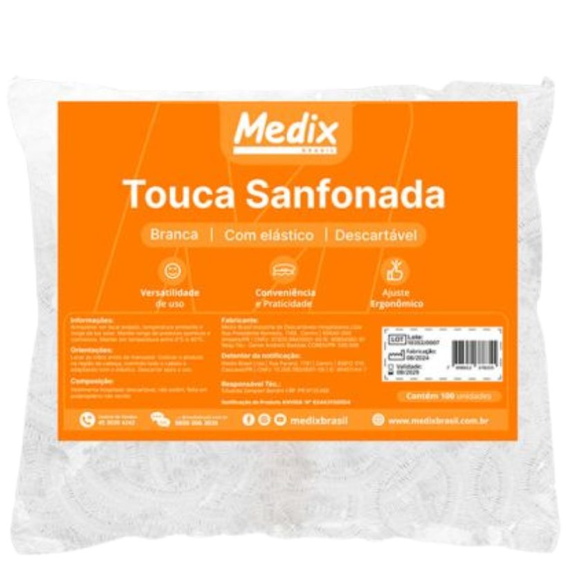 TOUCA DESCARTÁVEL MEDIX 100UN