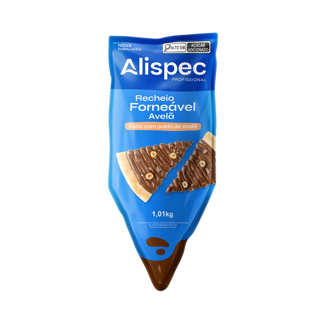 RECHEIO FORNEÁVEL CHOCOLATE COM AVELÃ ALISPEC 1,01KG