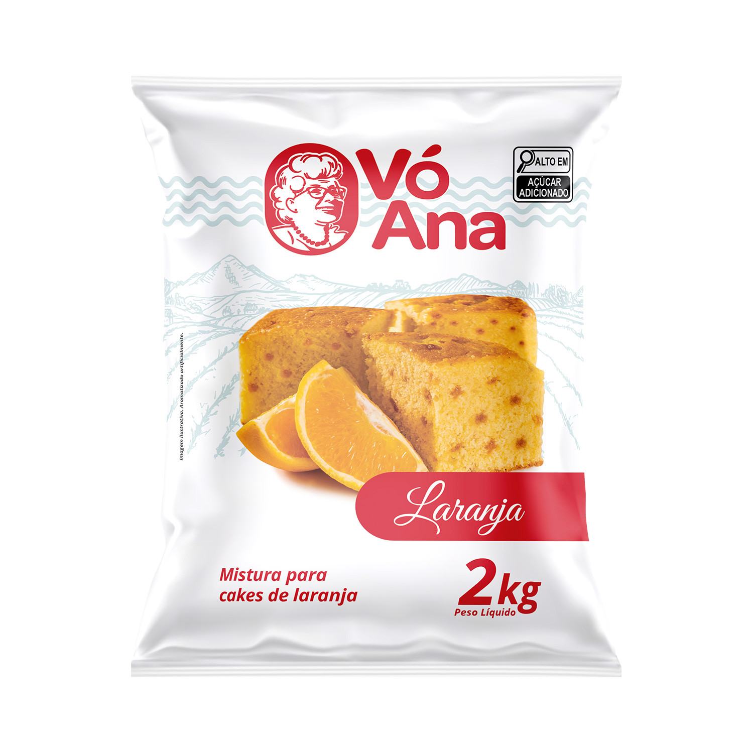 MISTURA PARA BOLO (CAKE) LARANJA VÓ ANA 2KG