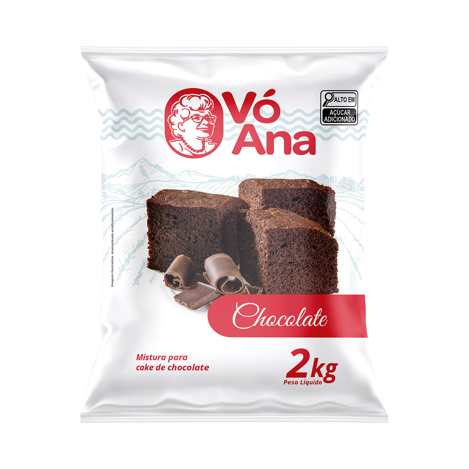 MISTURA PARA BOLO (CAKE) CHOCOLATE VÓ ANA 2KG