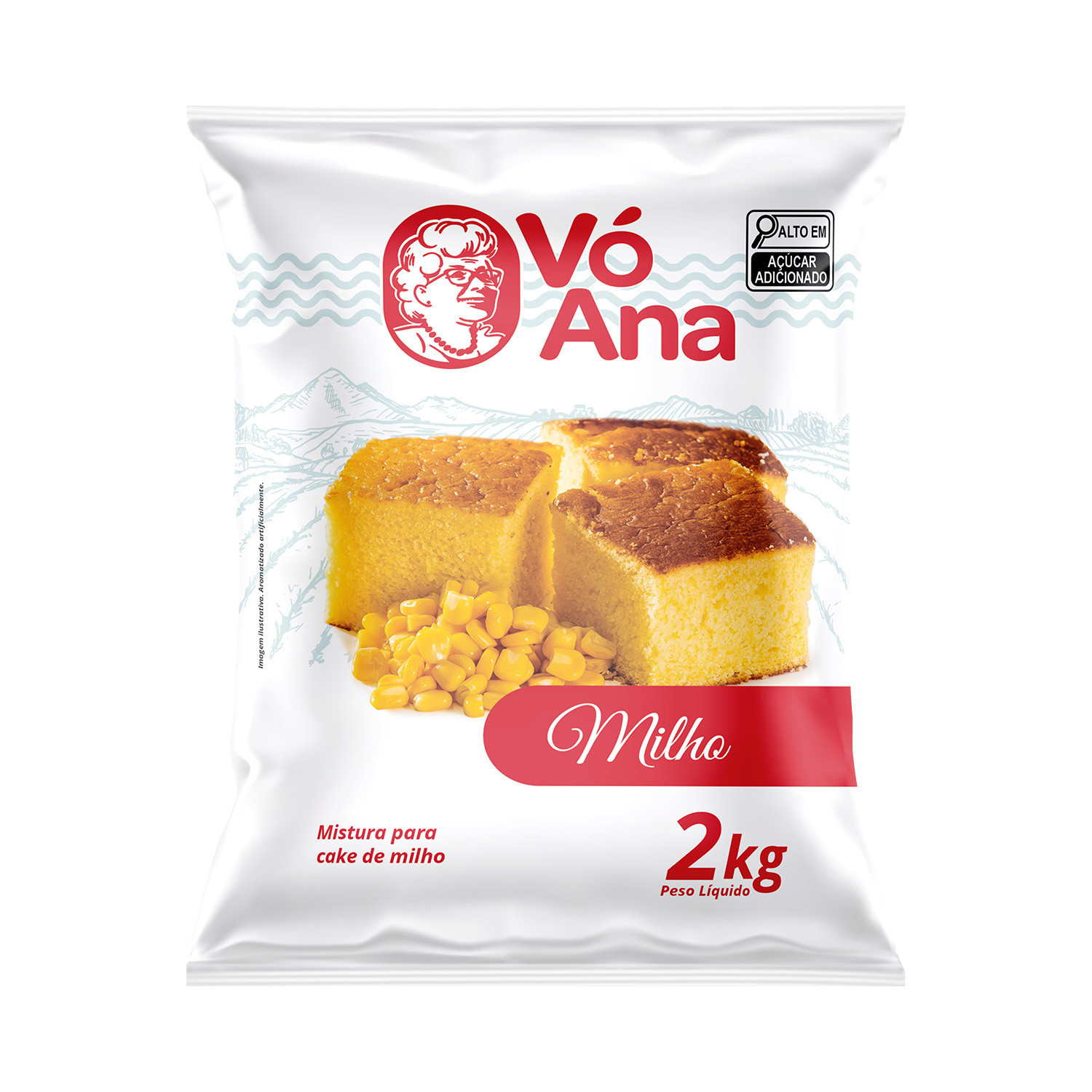 MISTURA PARA BOLO (CAKE) MILHO VÓ ANA 2KG