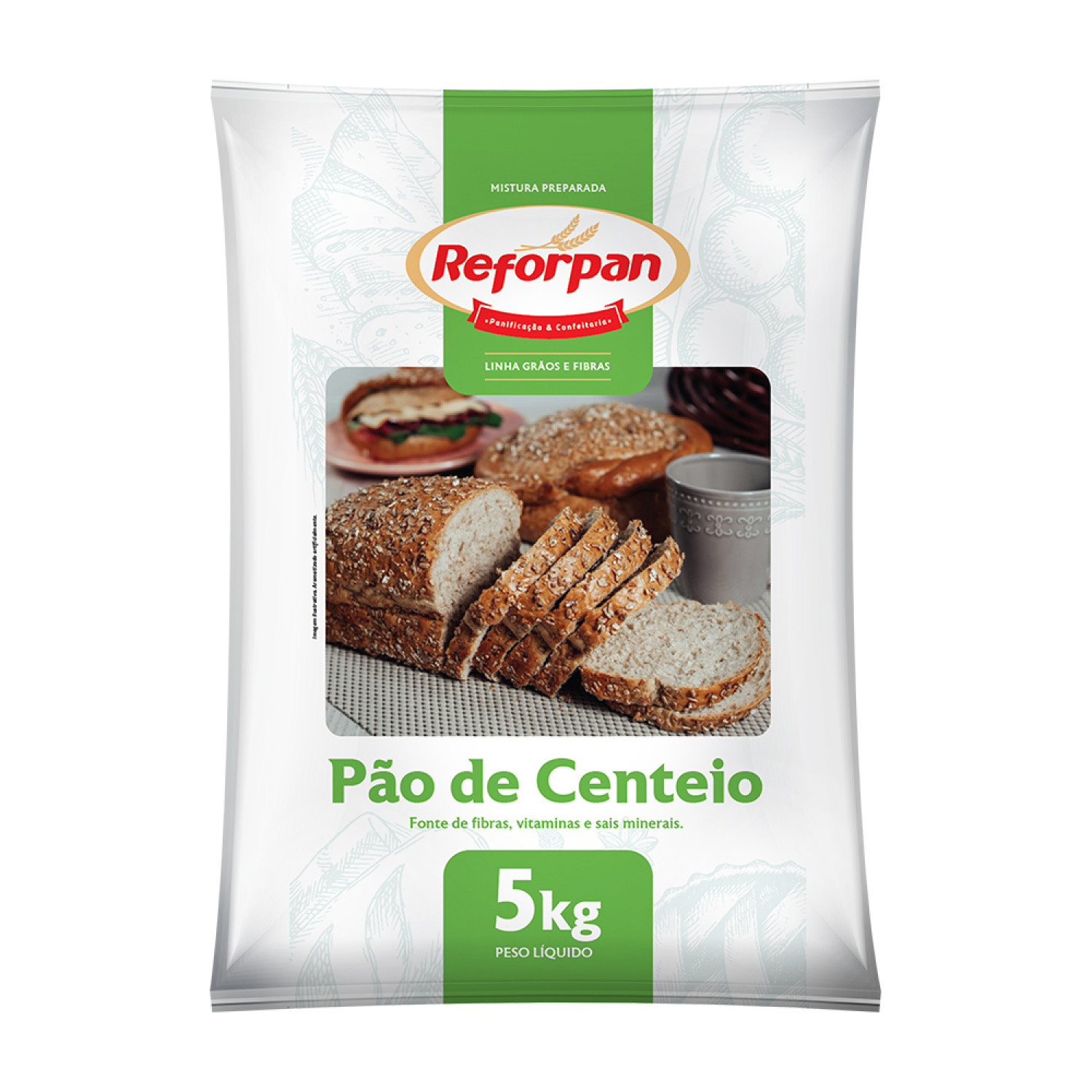 MISTURA PARA PÃO CENTEIO INTEGRAL REFORPAN 5KG