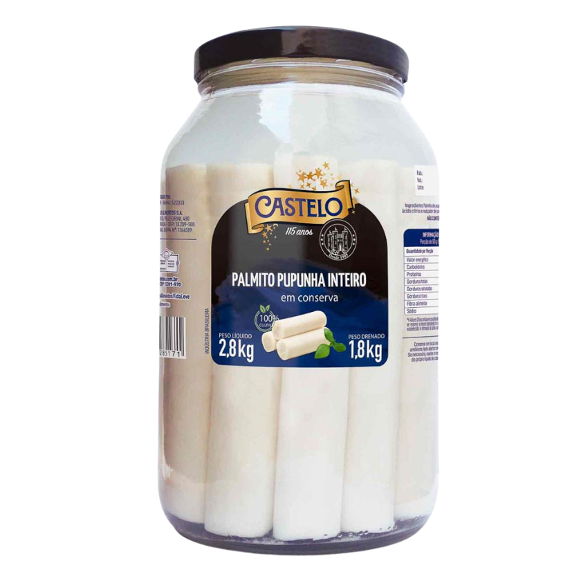 PALMITO PUPUNHA INTEIRO CASTELO 1,8 KG