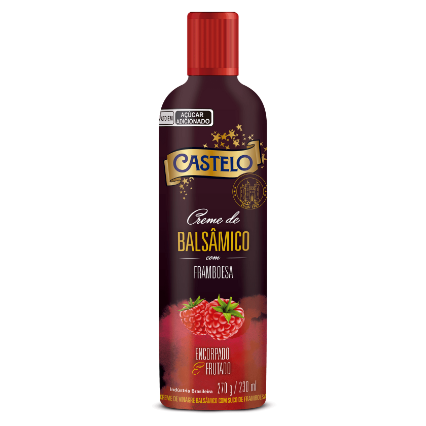 VINAGRE BALSÂMICO CREME FRAMBOESA CASTELO 230 ML PET