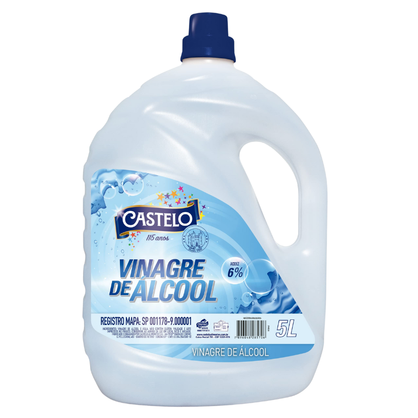 VINAGRE DE ÁLCOOL 6% CASTELO 5 LT