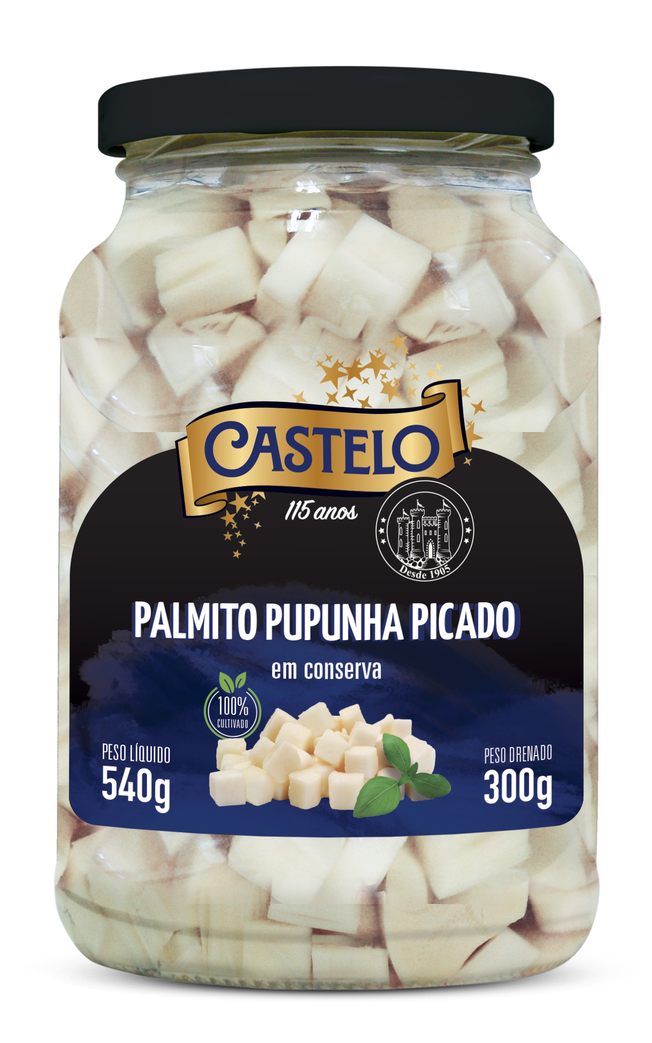 PALMITO PUPUNHA PICADO CASTELO 300G