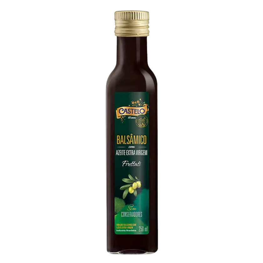 VINAGRE BALSÂMICO COM AZEITE CASTELO 250 ML VIDRO