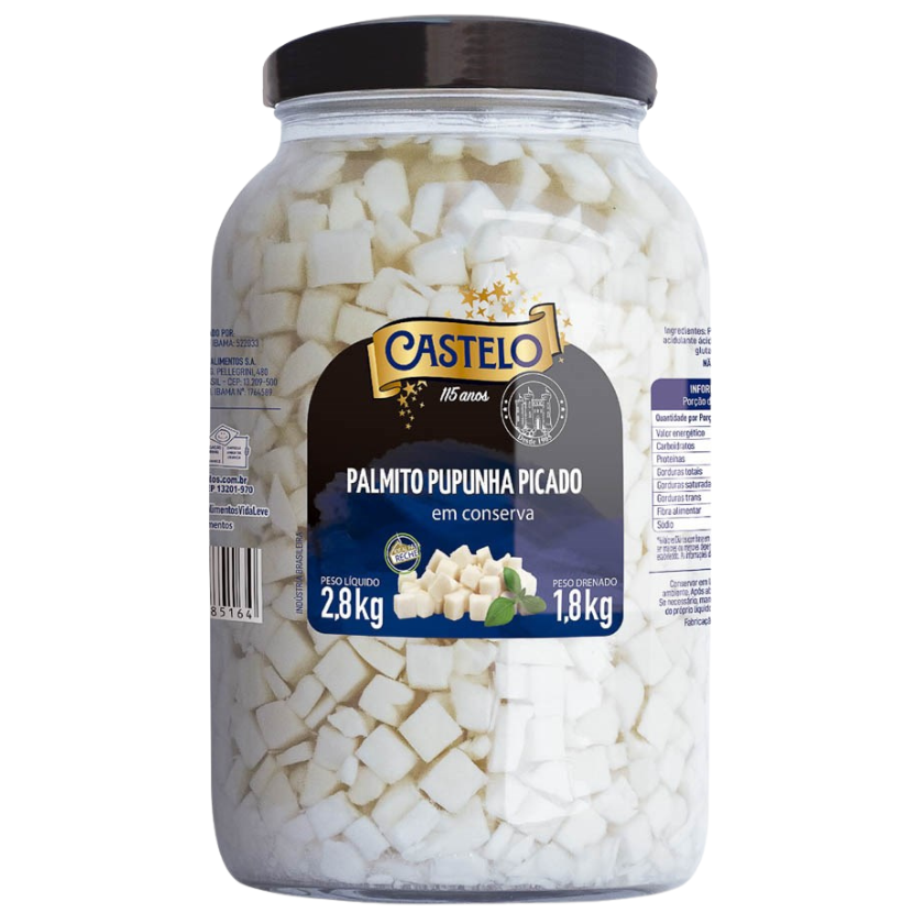 PALMITO PUPUNHA PICADO CASTELO 1,8 KG