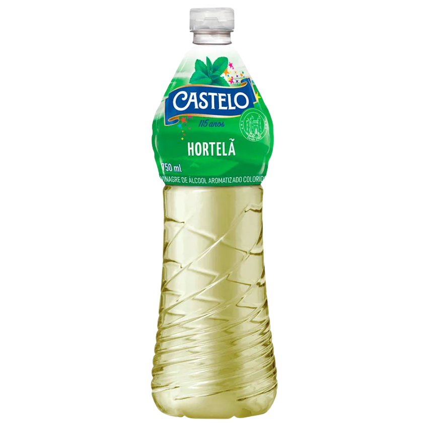 VINAGRE DE ÁLCOOL HORTELÃ CASTELO 750ML