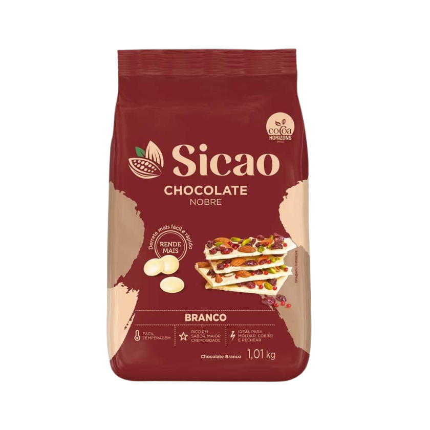 CHOCOLATE SICAO NOBRE GOTAS BRANCO 1,01 KG