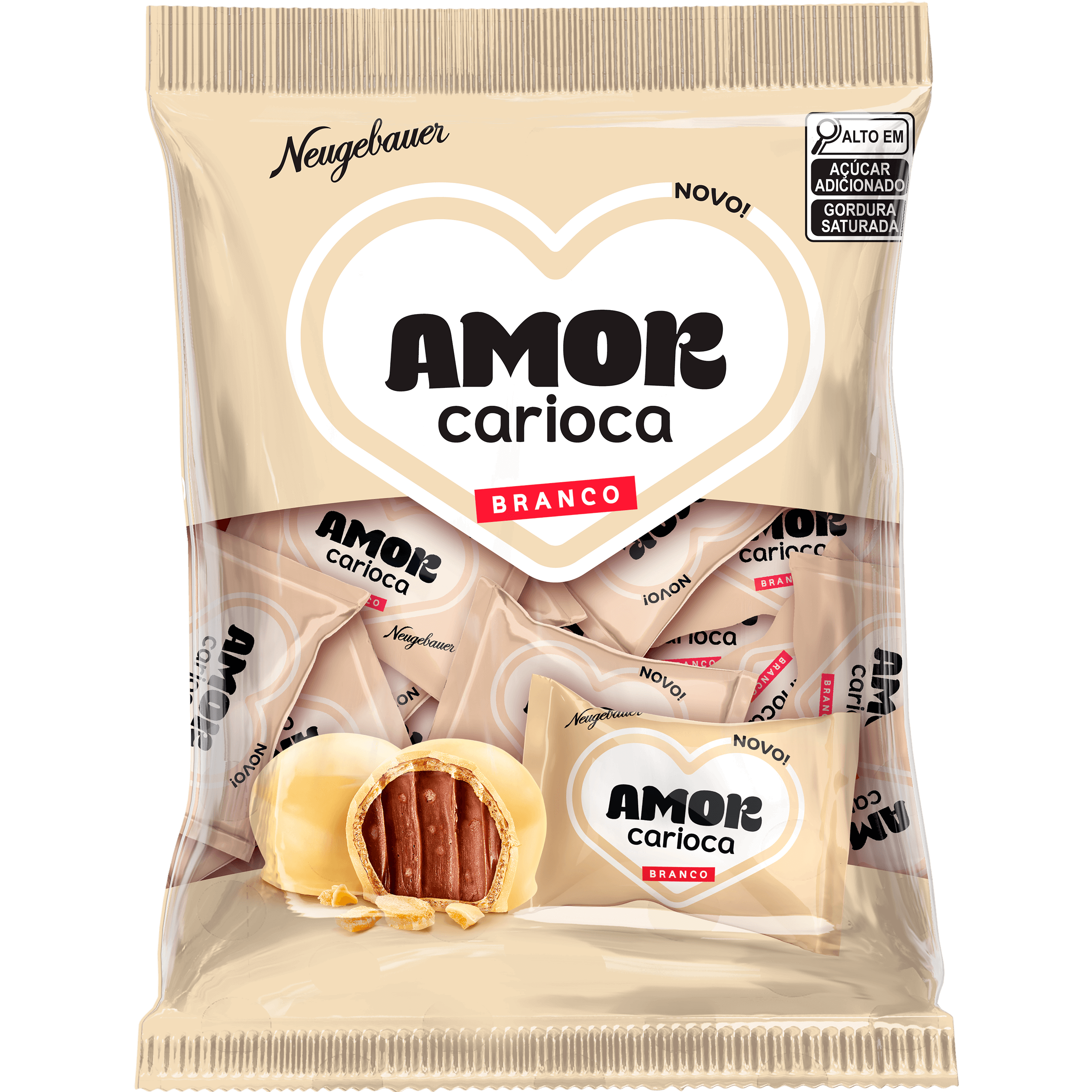 BOMBOM AMOR CARIOCA BRANCO 500 G PACOTE