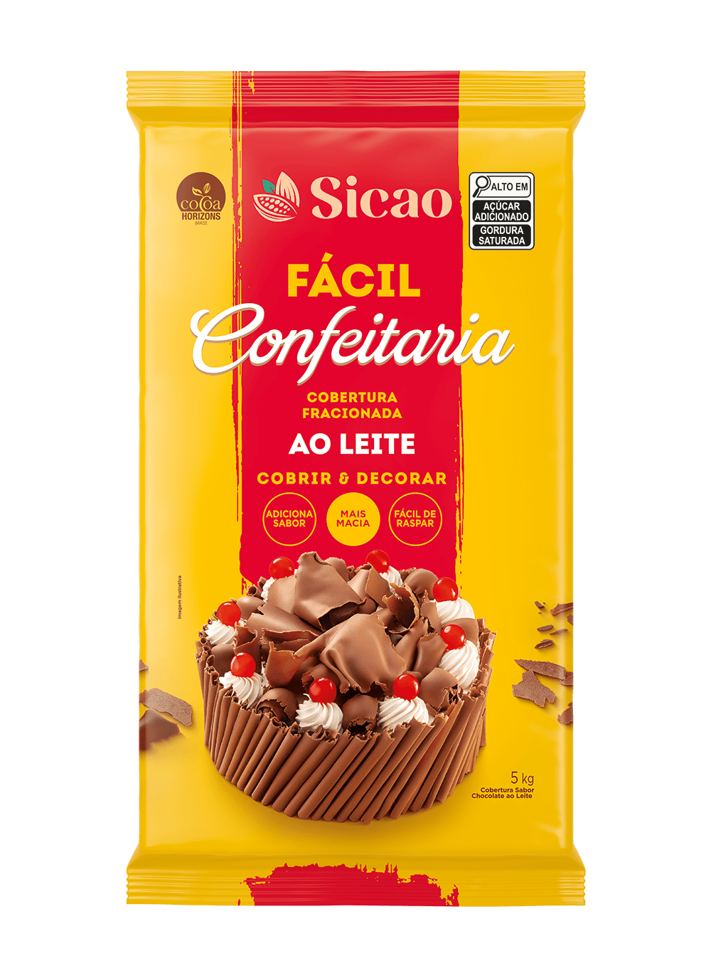 COBERTURA SICAO FACIL AO LEITE FRACIONADA 5 KG