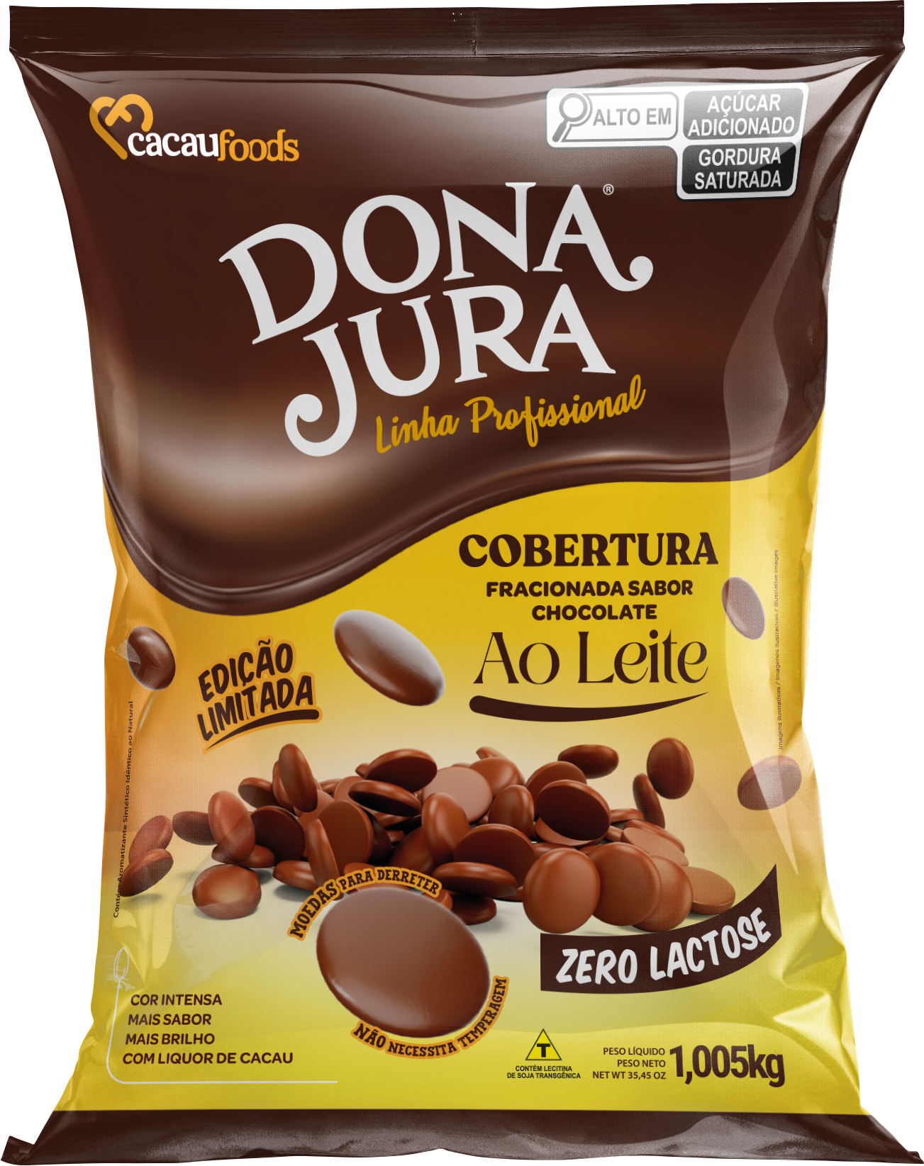COBERTURA AO LEITE MOEDA DONA JURA 1,005 KG