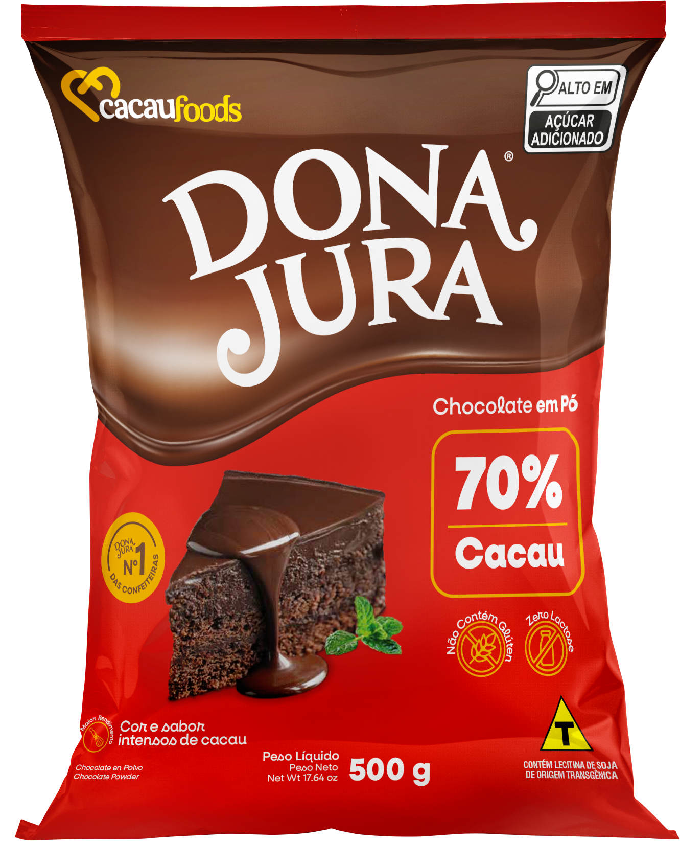 CHOCOLATE EM PÓ 70% DONA JURA 500G