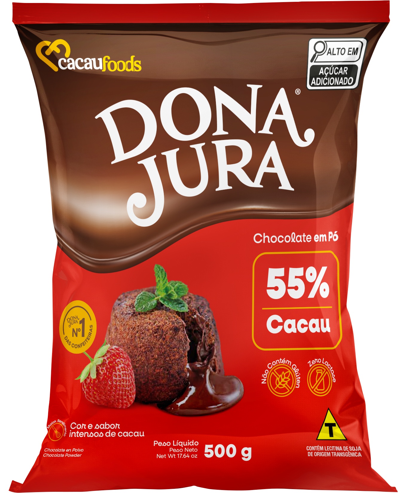 CHOCOLATE EM PÓ 55% DONA JURA 500 G