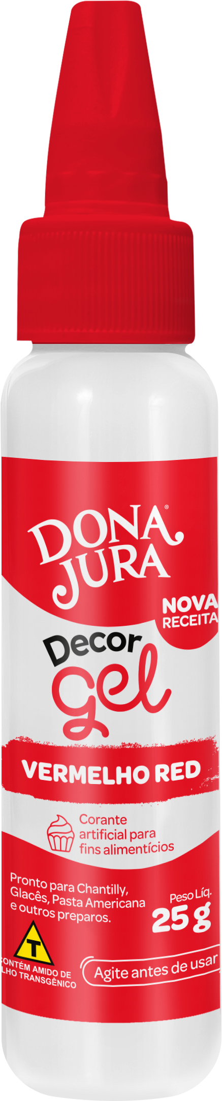 CORANTE GEL VERMELHO DONA JURA 25 G