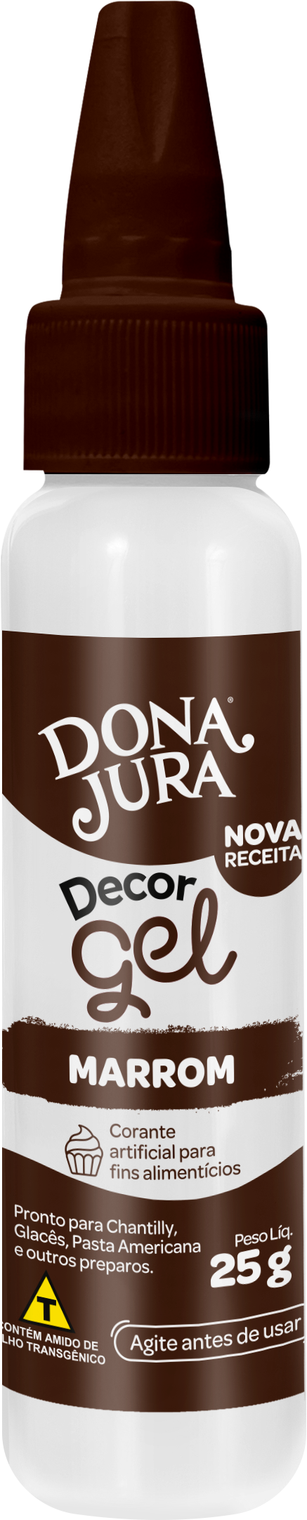CORANTE GEL MARROM DONA JURA 25 G