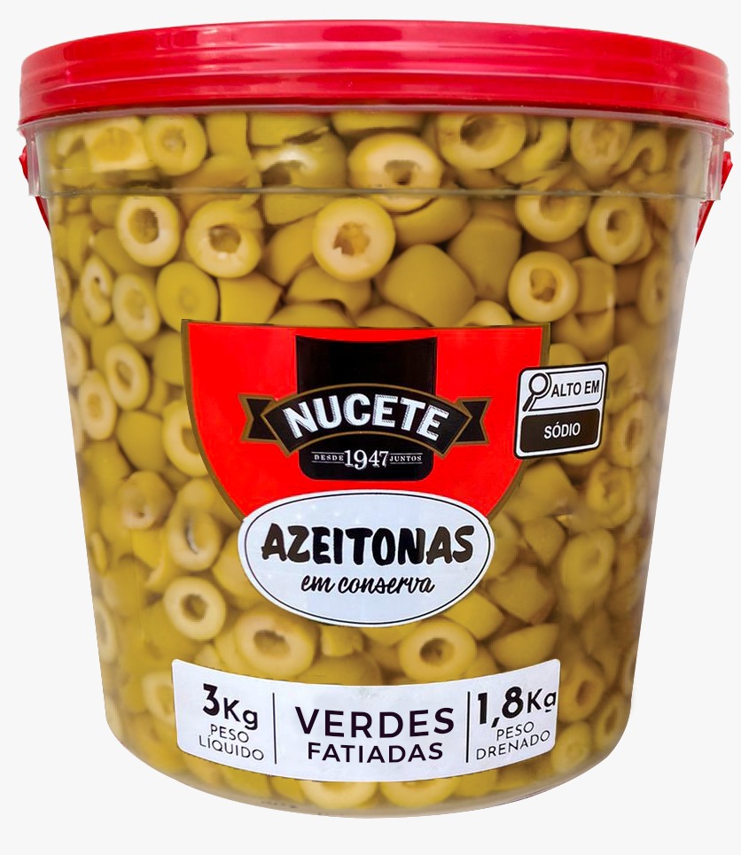 AZEITONA VERDE FATIADA NUCETE 1,8KG