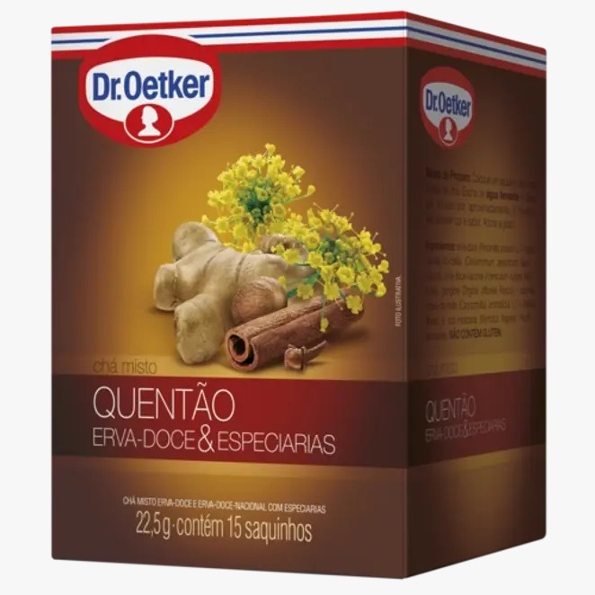 CHÁ DR.OETKER QUENTÃO E ERVA DOCE 15 ENVELOPES