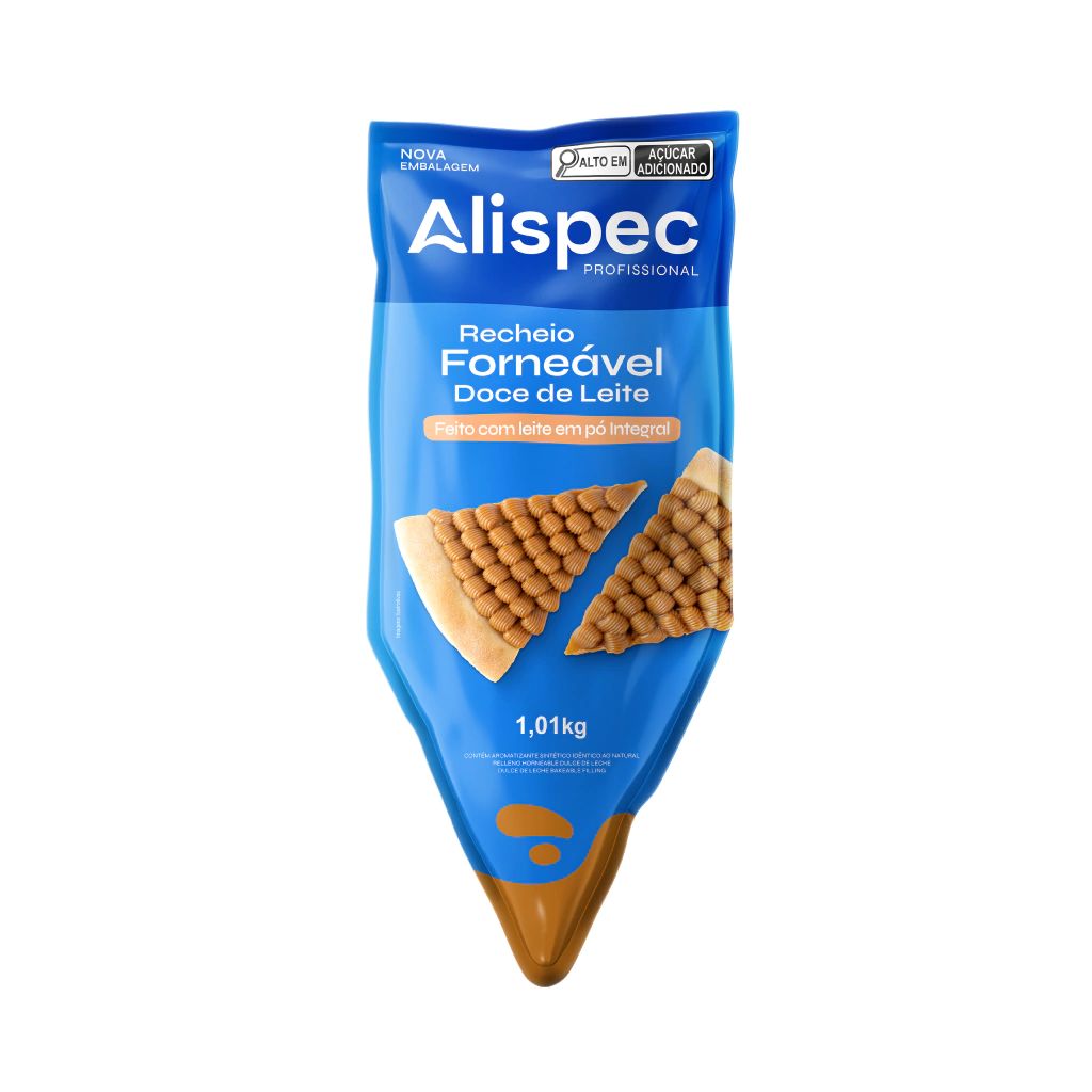 RECHEIO FORNEÁVEL DOCE DE LEITE ALISPEC 1,01 KG