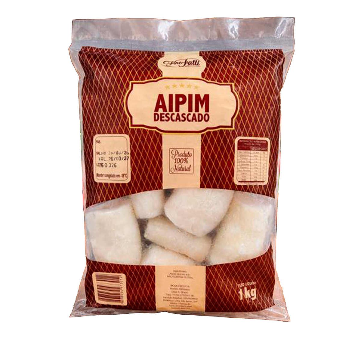 AIPIM PEDAÇO CONGELADO FINE FATTI 1 KG