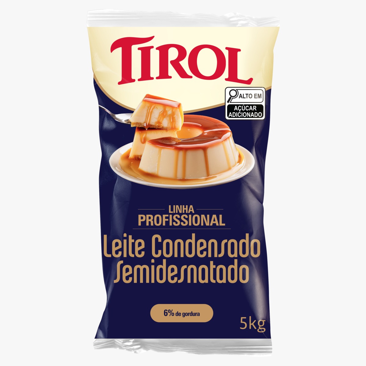 LEITE CONDENSADO SEMIDESNATADO TIROL BAG 5 KG