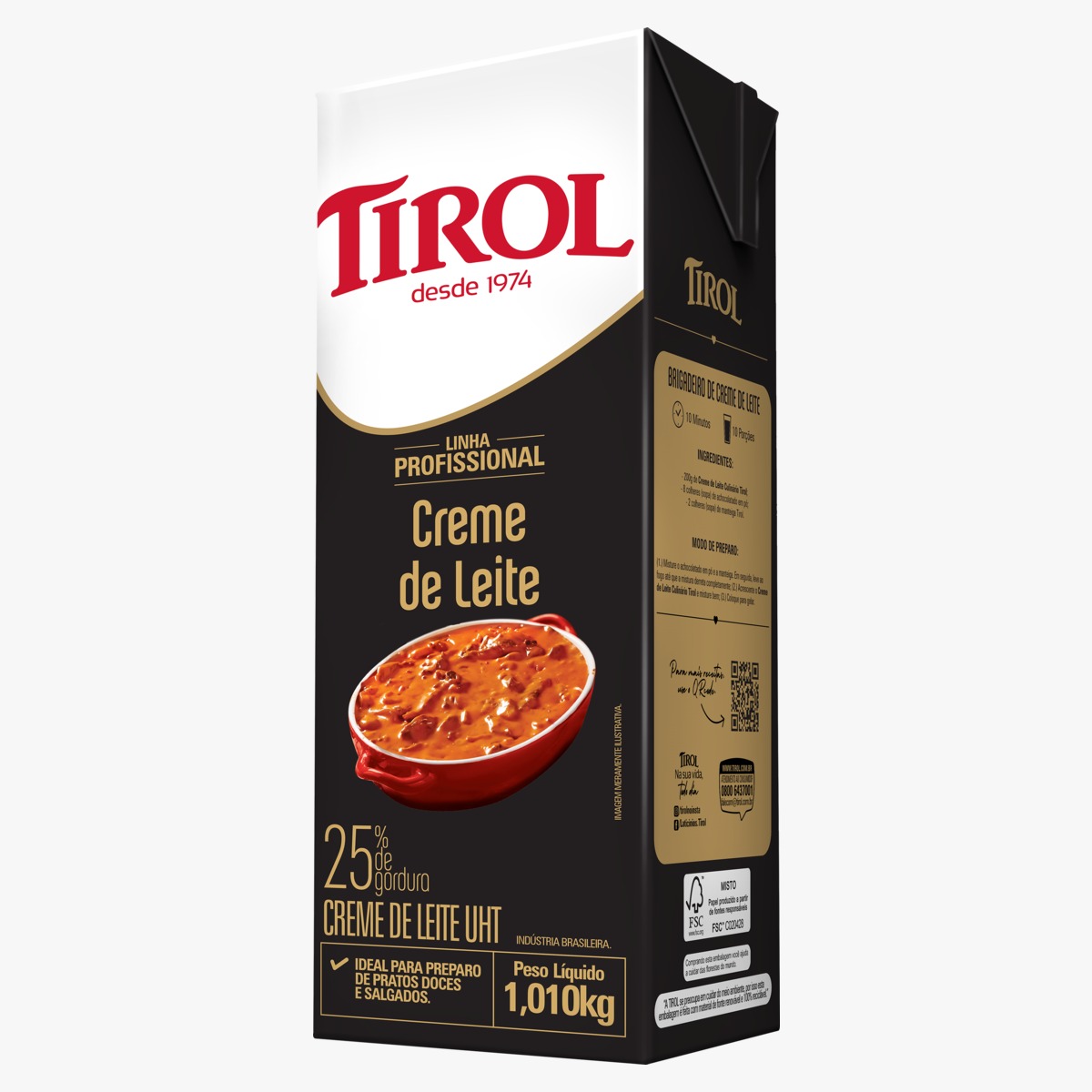 CREME DE LEITE TIROL 25% GORDURA 1,01 KG