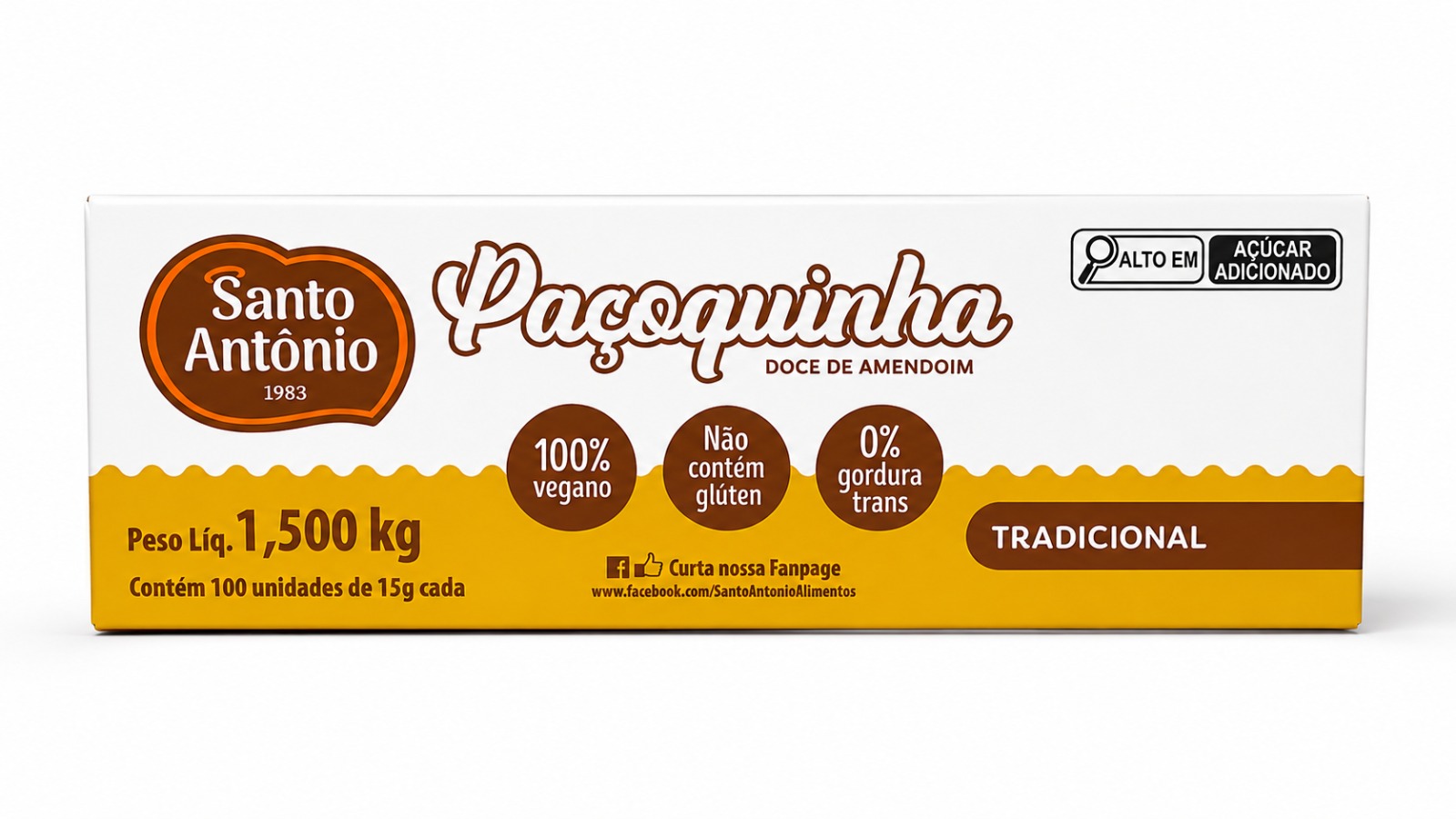PAÇOCA ROLHA SANTO ANTÔNIO 100X15G CAIXA