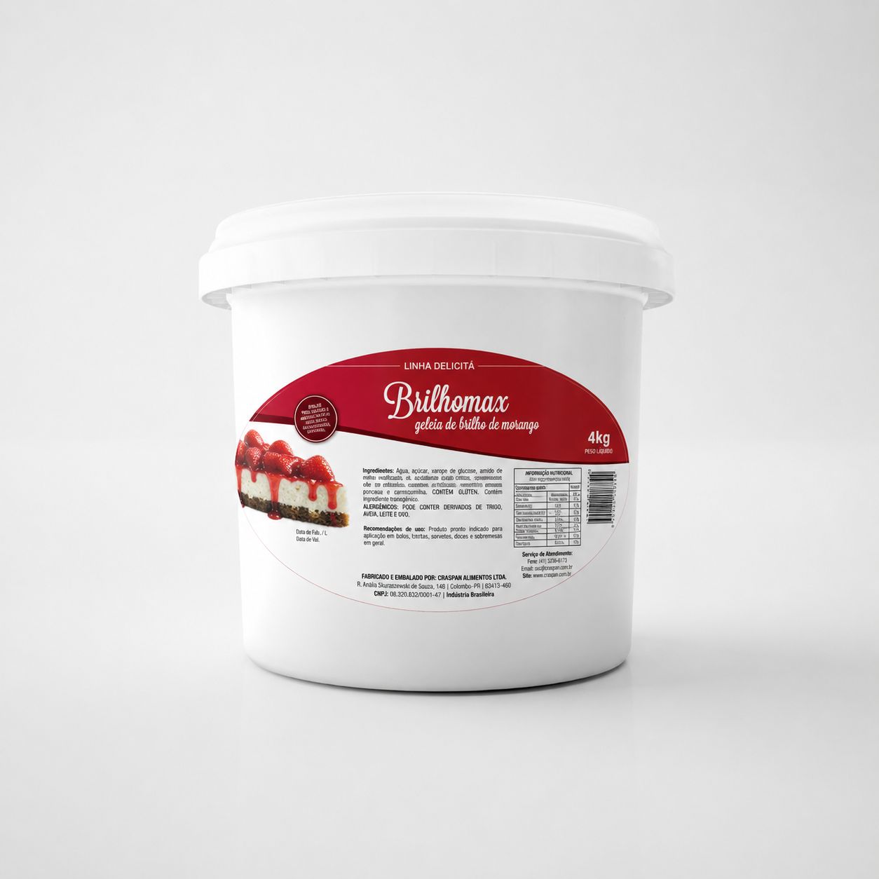 GELEIA DE BRILHO CRIARPAN MORANGO 4 KG