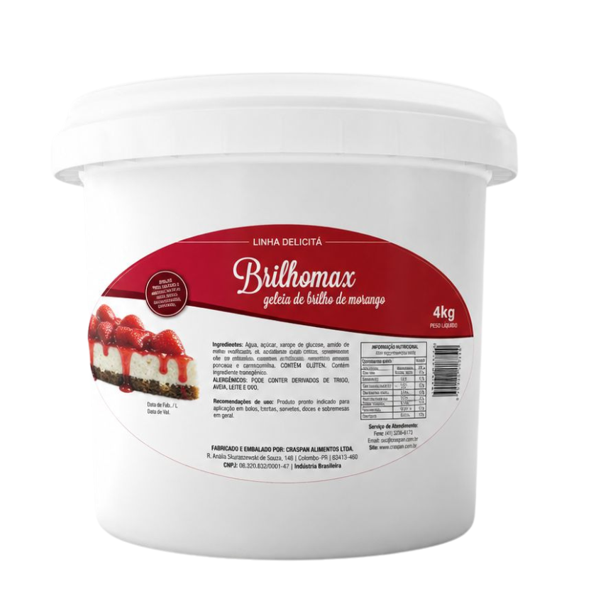 GELEIA DE BRILHO CRIARPAN MORANGO 4 KG