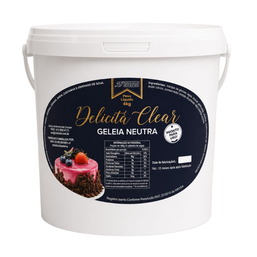 GELEIA DELICITA CLEAR NEUTRA 4 KG