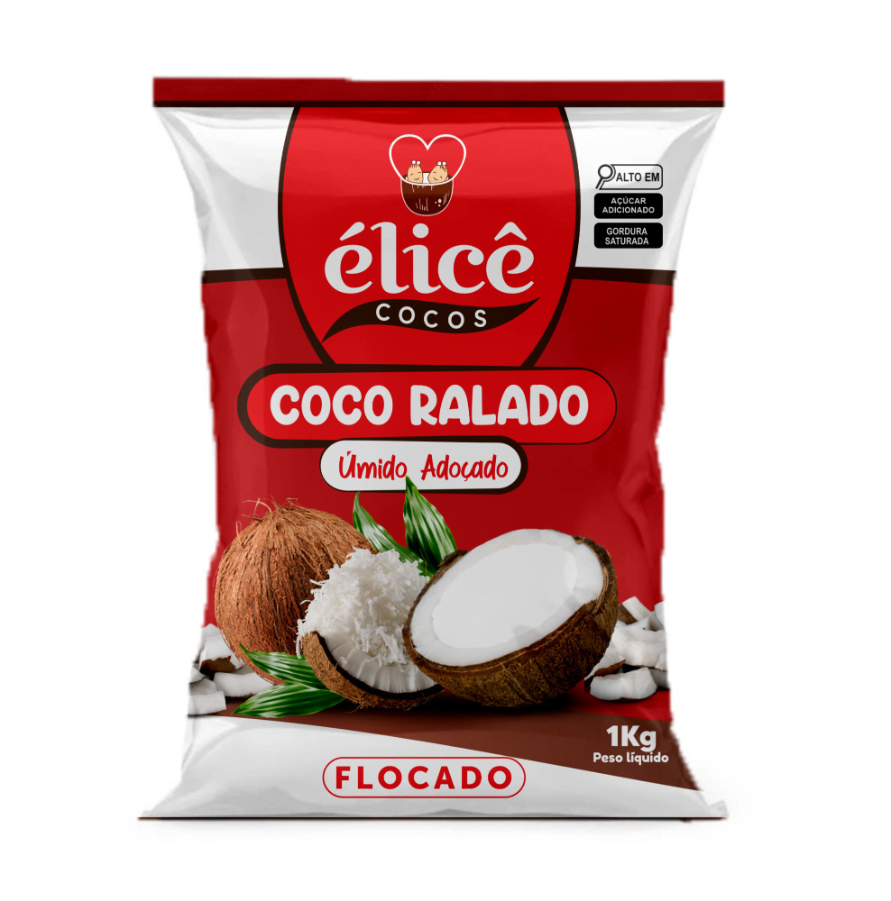 COCO FLOCOS ÚMIDO ADOÇADO ÉLICE 1 KG