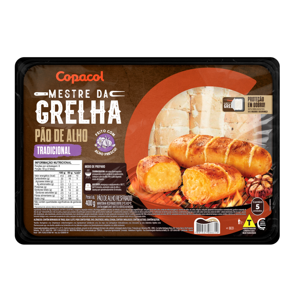 PAO DE ALHO TRADICIONAL COPACOL 400G