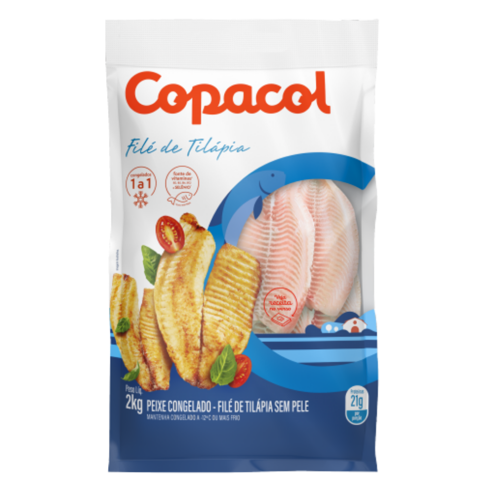FILE TILÁPIA CONGELADO IQF COPACOL 2 KG