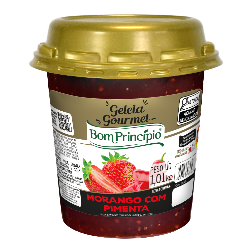 GELEIA DE MORANGO COM PIMENTA BOM PRINCIPIO 1,01KG