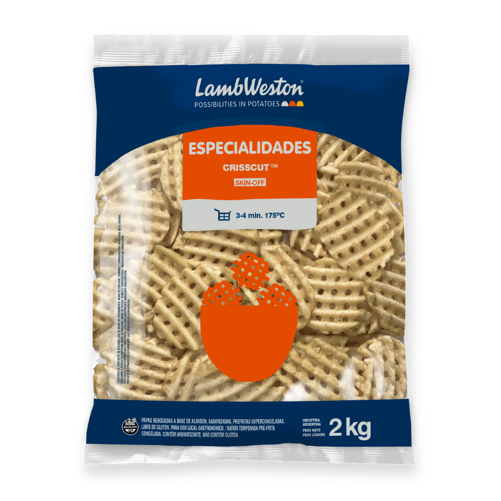 BATATA CONGELADA 12MM CRISSCUT LAMB WESTON 2 KG