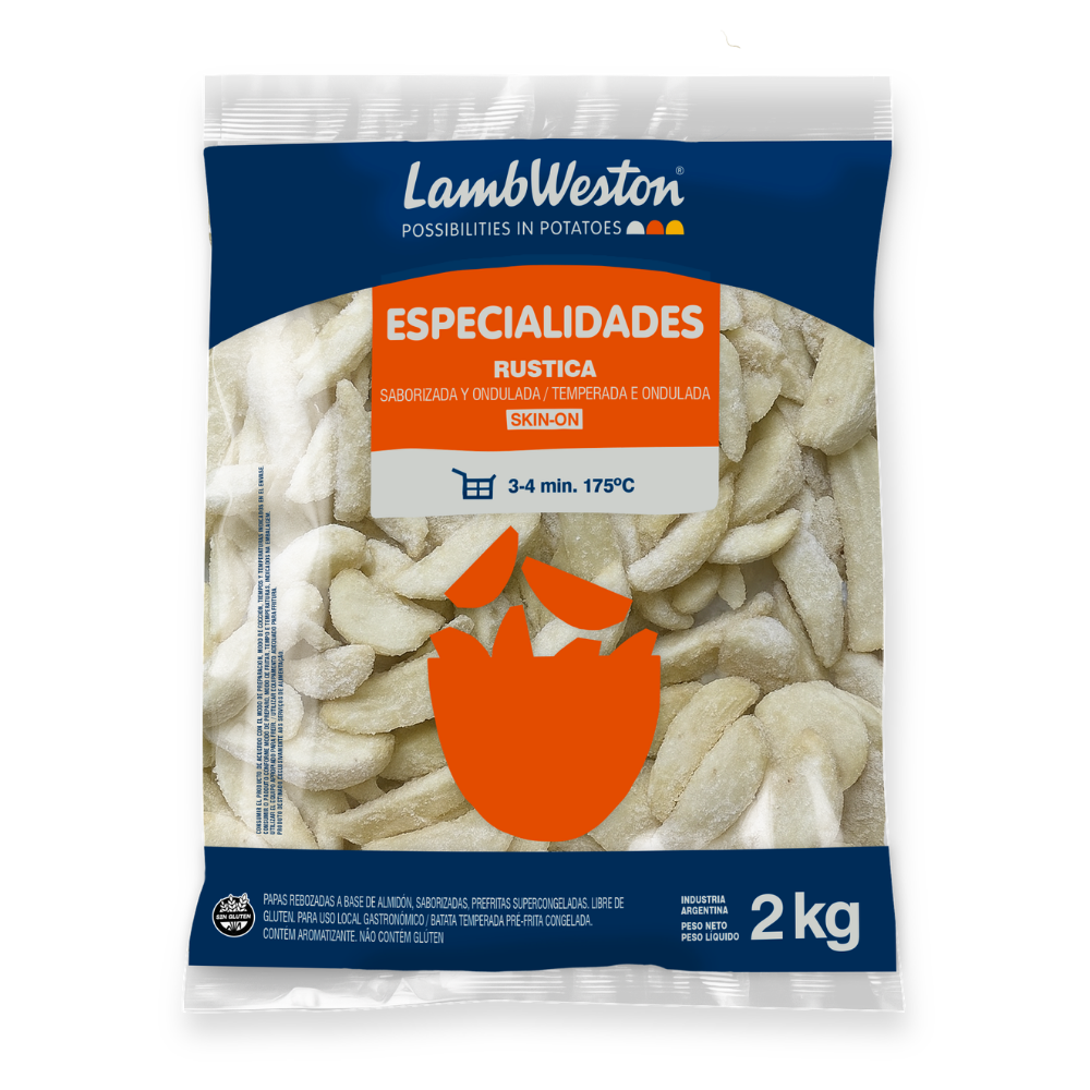 BATATA CONGELADA LAMB WESTON RÚSTICA 2 KG