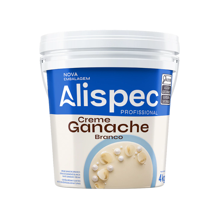 GANACHE ALISPEC CHOCOLATE BRANCO 4 KG