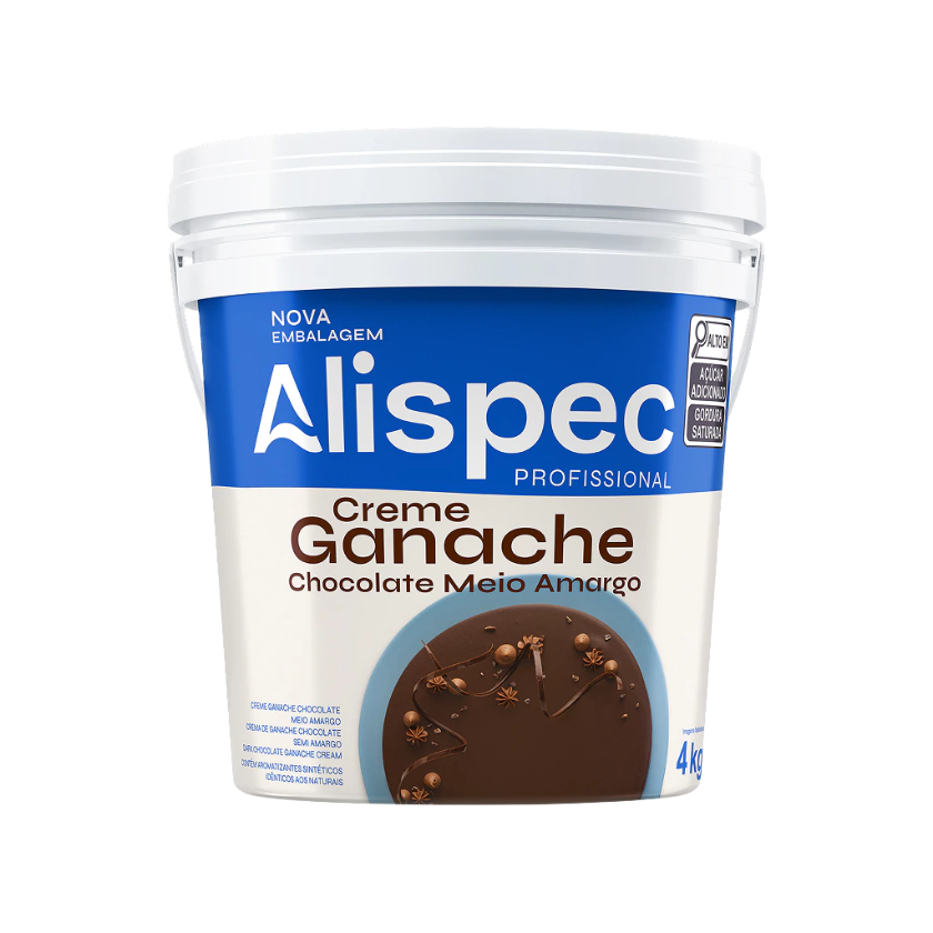 GANACHE ALISPEC MEIO AMARGO 4 KG