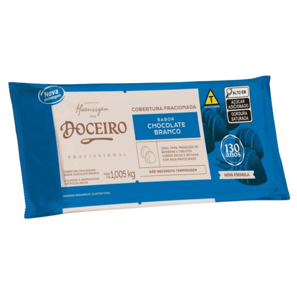 COBERTURA DOCEIRO PROFISSIONAL BRANCO FRACIONADA 1,005 KG