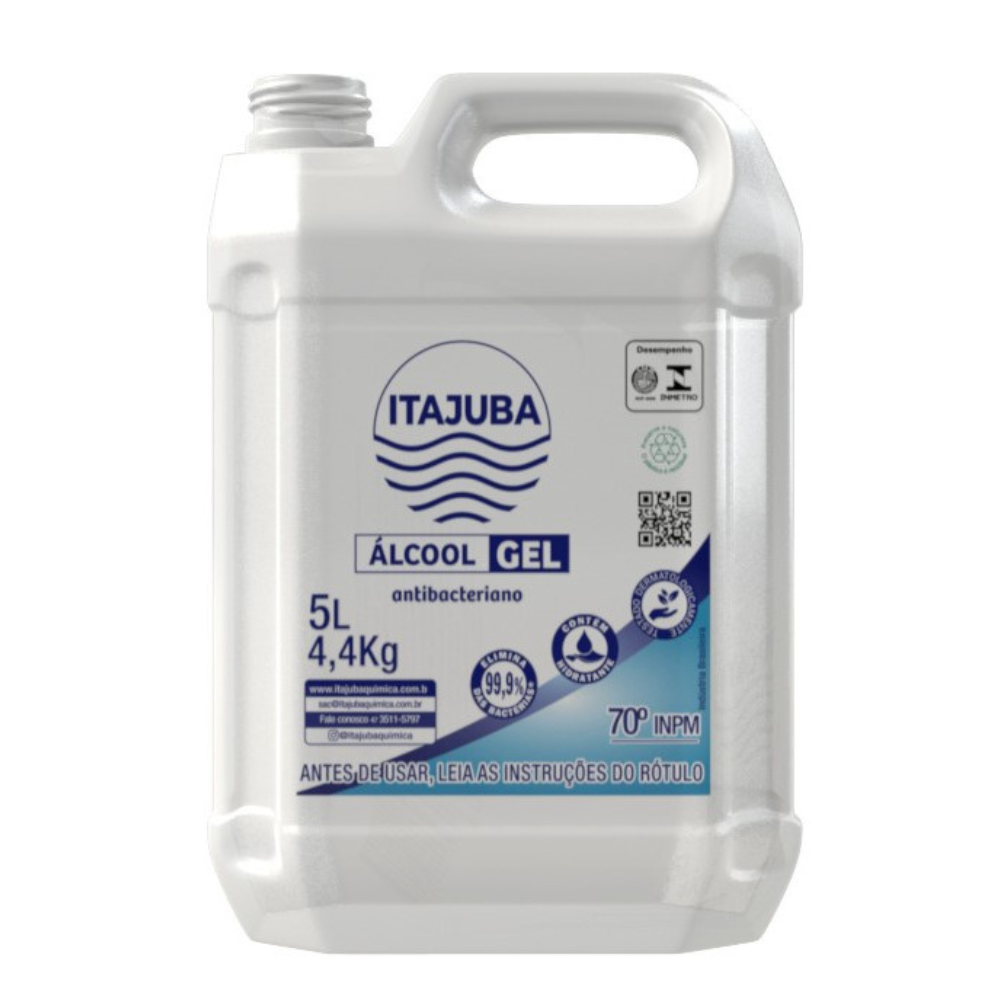 ÁLCOOL GEL HIGIENIZADOR MÃOS 70GL ITAJUBA 4,4KG