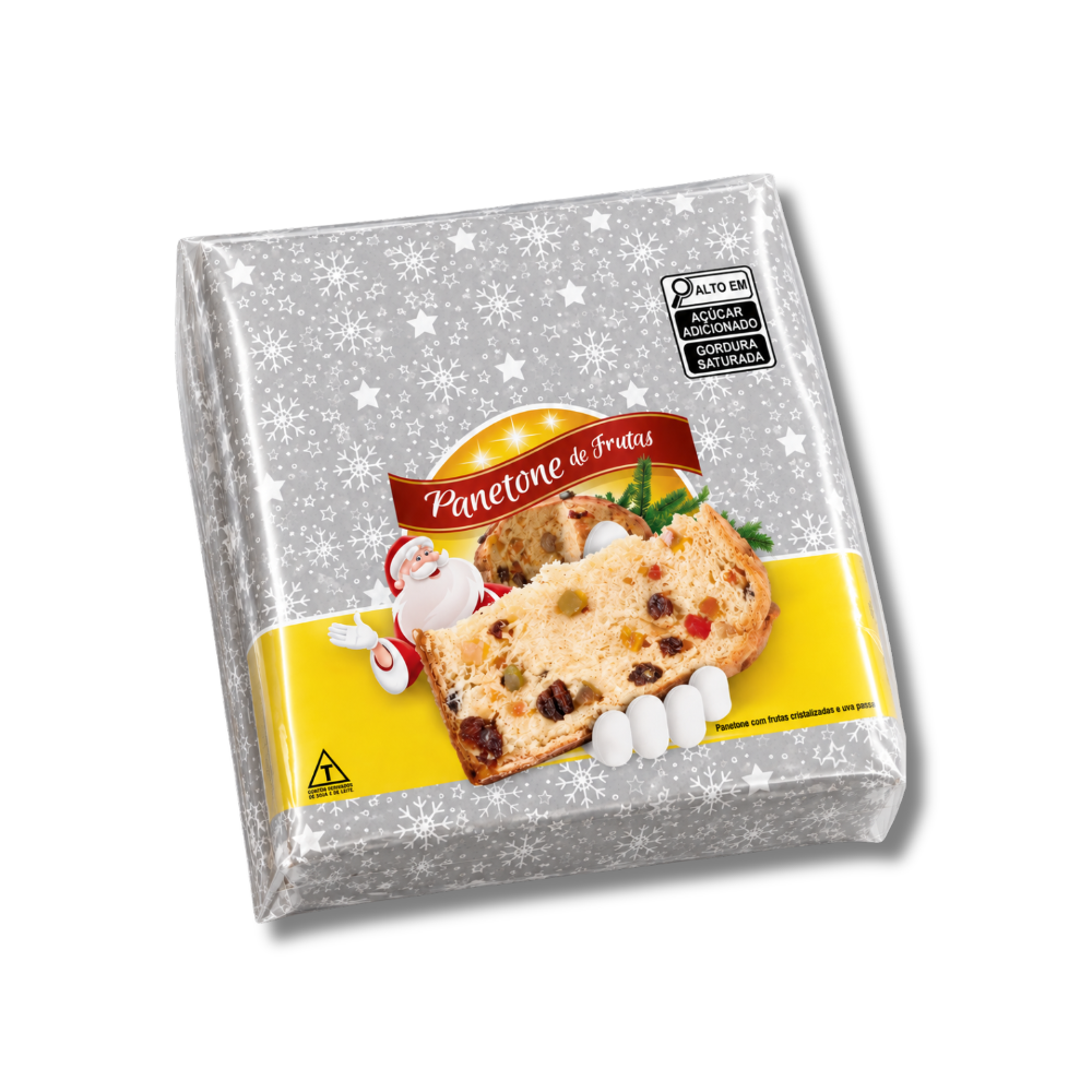 EMBALAGEM PLÁSTICA PANETONE 100G FRUTAS 100 UN