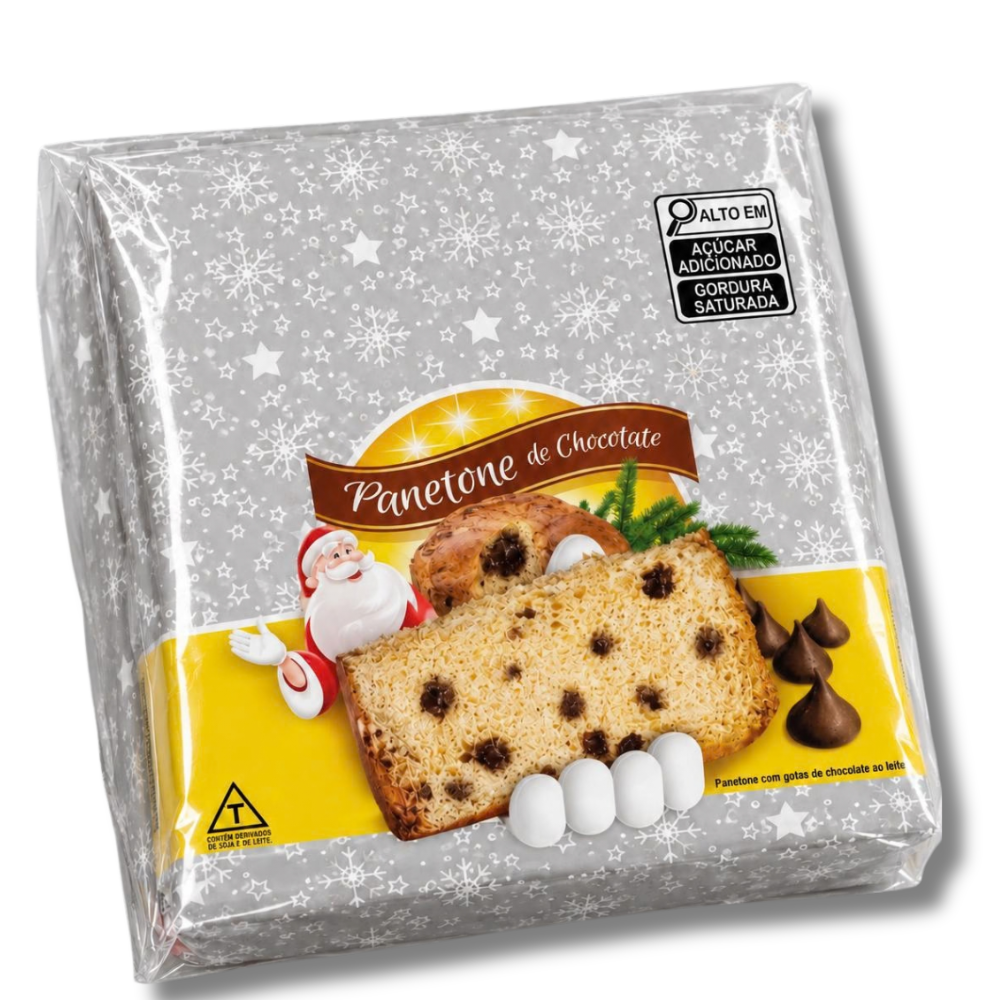 EMBALAGEM PLÁSTICA PANETONE 500G CHOCOLATE 100 UN